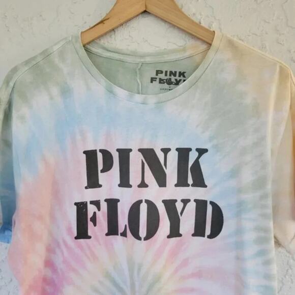Lucky Brand Pink Floyd Tie Dye T Shirt Women Size M Pastel Cotton Band Tee - Picture 2 of 8